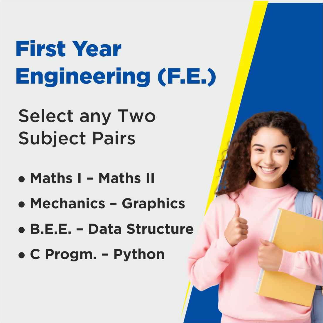 First Year Engineering - 4 Subjects (2 Sub-Pairs)