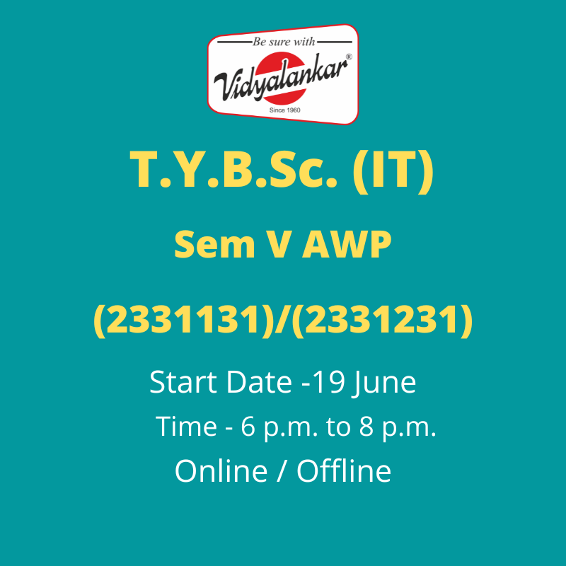 Advanced Web Programming (AWP) Sem V