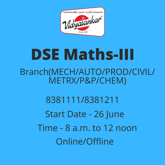 DSE Maths-III  MECH Group